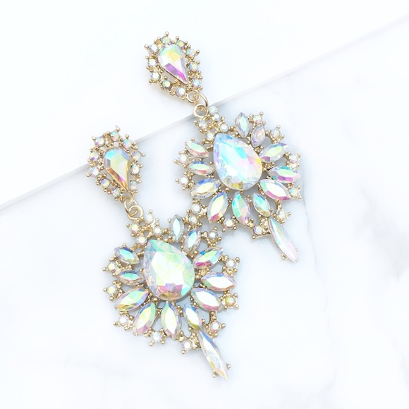 Cherryl's Jewelry - AB Crystal Chandelier Occasion Earrings